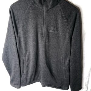 Disney Parks Mens 1/4 Zip Fleece Lined Pullover Grey Size Medium .